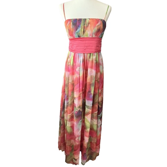 Eliza J Dresses & Skirts - Eliza J Maxi Dress Watercolor Cottagecore Whimsical Fairy Sz 6